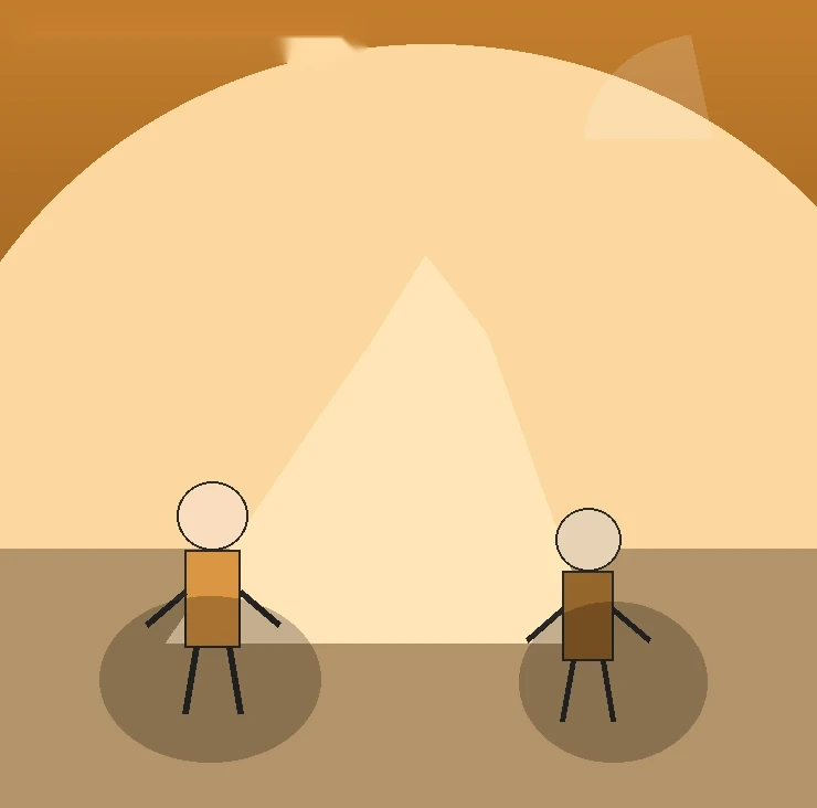 Illustration of “The Bridge of Courage” in 3D animation style